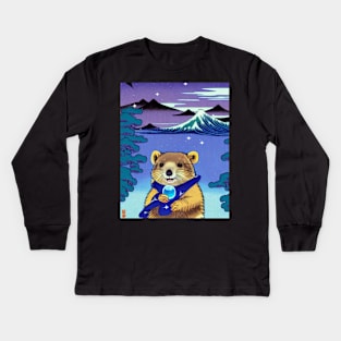 Super Cute Magical Quokka in the Wild Nature Kids Long Sleeve T-Shirt